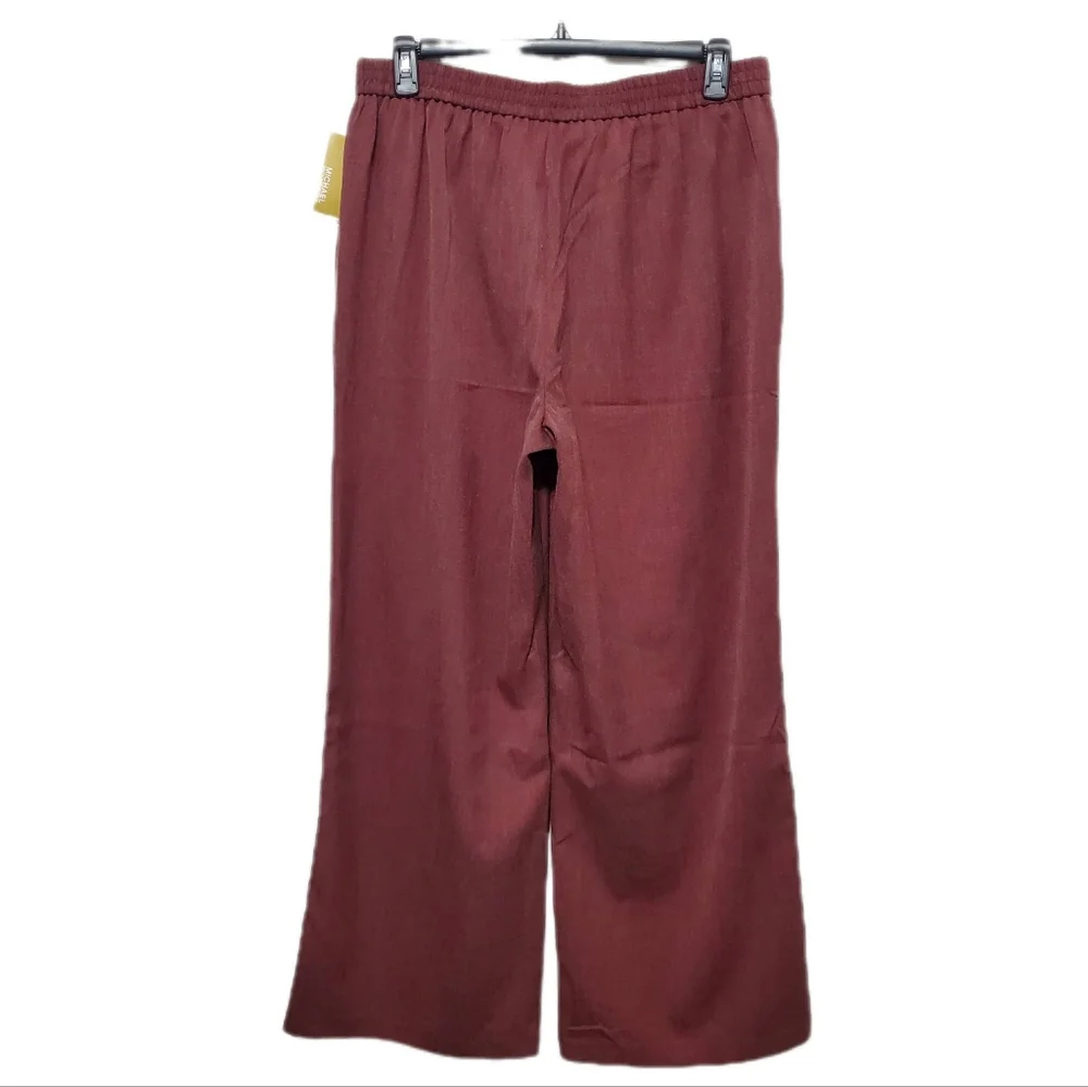 Michael Kors Women's High Rise Merlot Trousers Size Large NWT